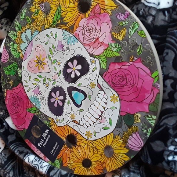 COPY - Full Moon Furnishings Sugar Skull Lazy Susan - Picture 2 of 7